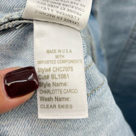 SLVRLAKE | Charlotte Patch Pocket Bootcut Flare Light Wash Jeans Clear Skies 30 - Picture 13 of 16